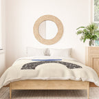 Woodblocks - Brown Blue Duvet Cover Gallery Image 3