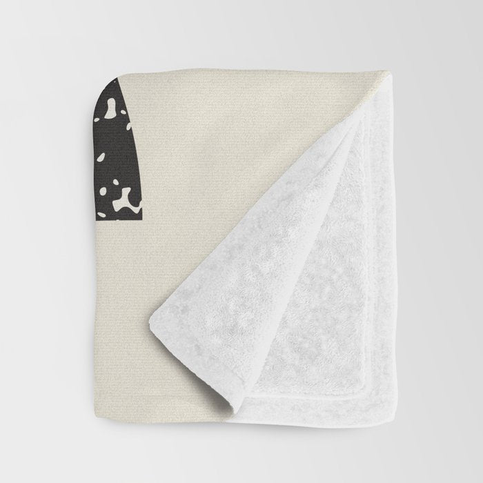 Woodblocks - Brown Blue Throw Blanket Gallery Image 3