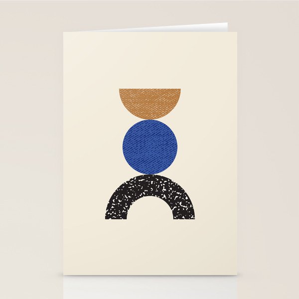 Woodblocks - Brown Blue Stationery Card Gallery Image 2