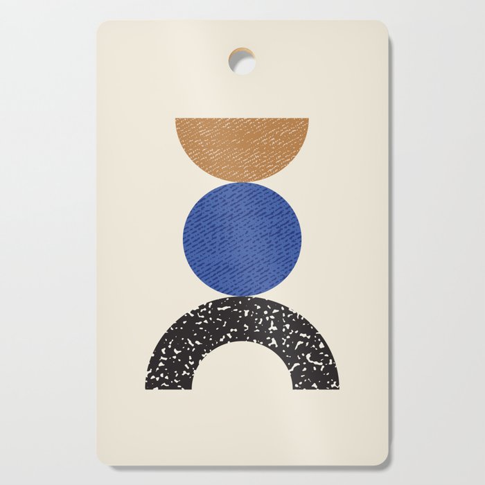 Woodblocks - Brown Blue Cutting Board Gallery Image 1