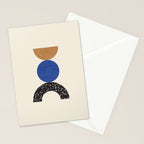 Woodblocks - Brown Blue Stationery Card Gallery Image 2