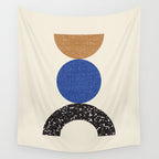 Woodblocks - Brown Blue Wall Tapestry Gallery Image 4