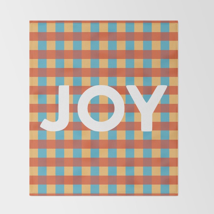 Joy in Christmas Plaid Throw Blanket Gallery Image 2