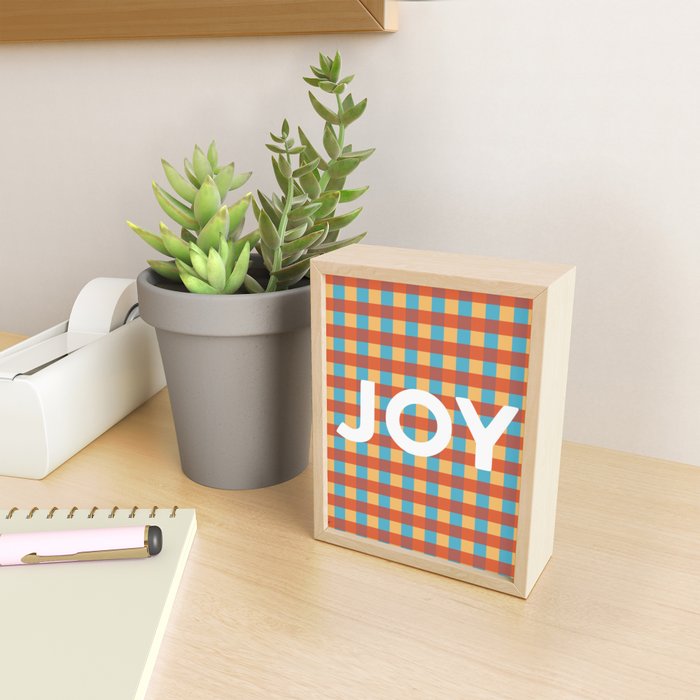 Joy in Christmas Plaid Mini Art Print Gallery Image 2