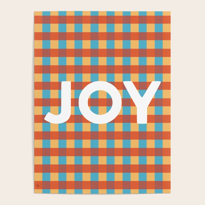 Joy in Christmas Plaid Poster Gallery Image 4