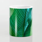 Palm leaf jungle Bali banana palm frond greens Coffee Mug Gallery Image 4