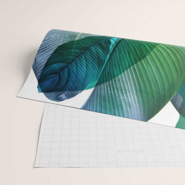 Palm leaf jungle Bali banana palm frond greens Wrapping Paper Gallery Image 2