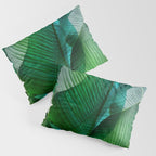 Palm leaf jungle Bali banana palm frond greens Pillow Sham Gallery Image 3