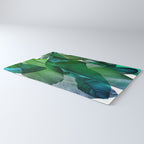 Palm leaf jungle Bali banana palm frond greens Rug Gallery Image 3