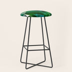 Palm leaf jungle Bali banana palm frond greens Stool Gallery Image 1