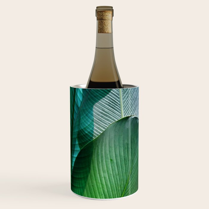 Palm leaf jungle Bali banana palm frond greens Wine Chiller Gallery Image 3