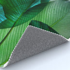 Palm leaf jungle Bali banana palm frond greens Rug Gallery Image 4