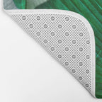 Palm leaf jungle Bali banana palm frond greens Bath Mat Gallery Image 2