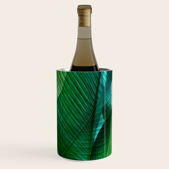 Palm leaf jungle Bali banana palm frond greens Wine Chiller Gallery Image 1