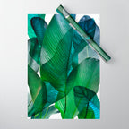 Palm leaf jungle Bali banana palm frond greens Wrapping Paper Gallery Image 1