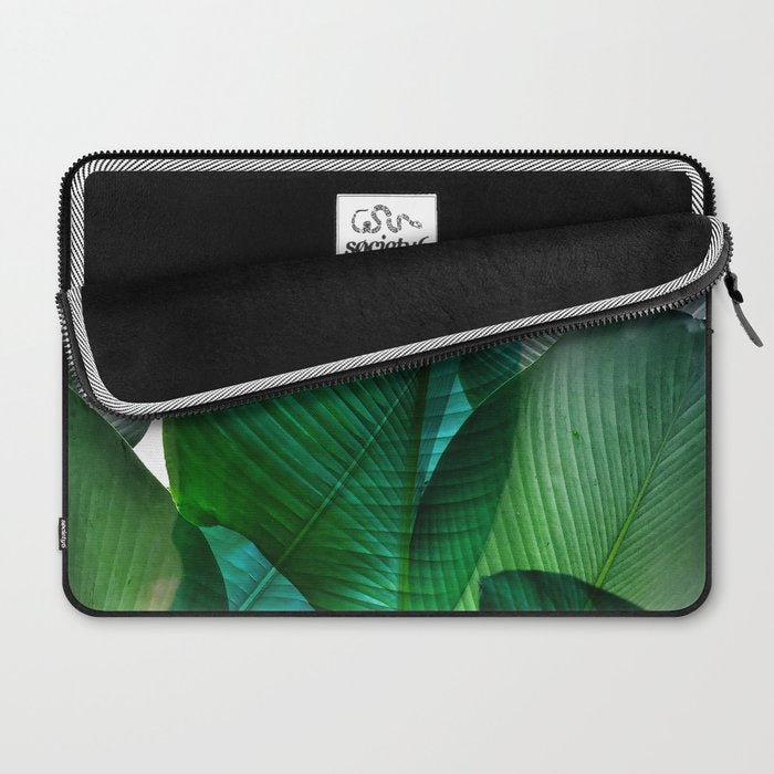 Palm leaf jungle Bali banana palm frond greens Laptop Sleeve Gallery Image 2