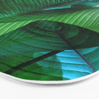 Palm leaf jungle Bali banana palm frond greens Bath Mat Gallery Image 3