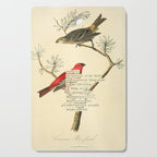 Bird Divinations: Pine Finch (about: almanacofbirds.org) Cutting Board Gallery Image 1