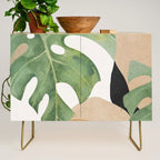 Abstract Art Tropical Leaves 3 Credenza Gallery Image 1