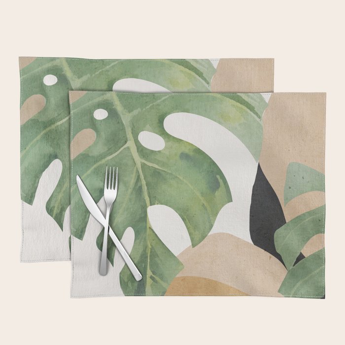 Abstract Art Tropical Leaves 3 Placemat Gallery Image 1