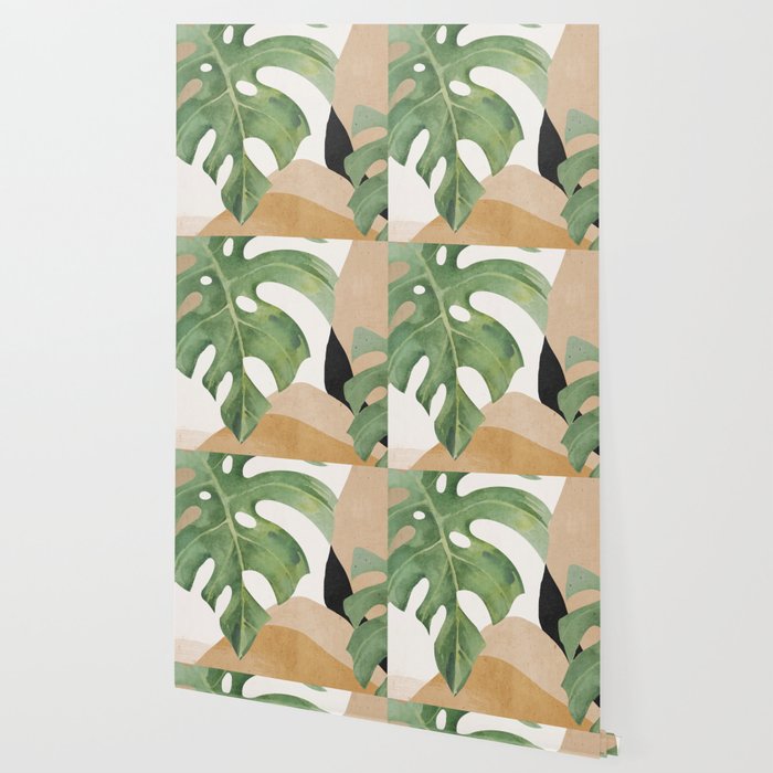 Abstract Art Tropical Leaves 3 Wallpaper Gallery Image 2