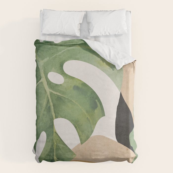 Abstract Art Tropical Leaves 3 Duvet Cover Gallery Image 6