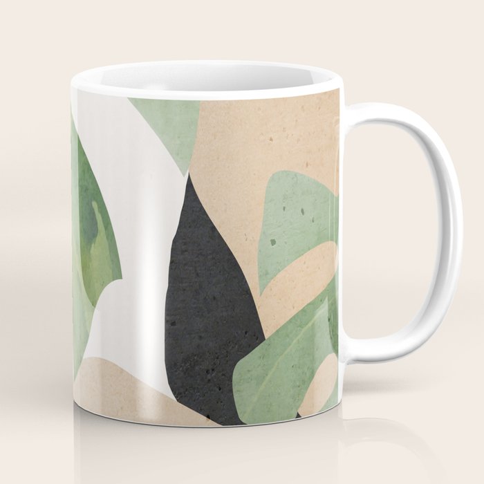 Abstract Art Tropical Leaves 3 Coffee Mug Gallery Image 1