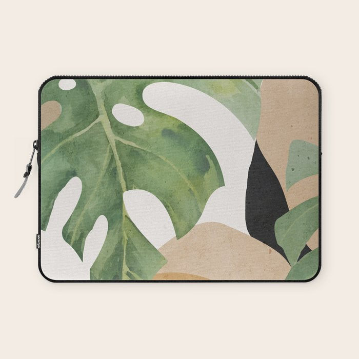 Abstract Art Tropical Leaves 3 Laptop Sleeve Gallery Image 1
