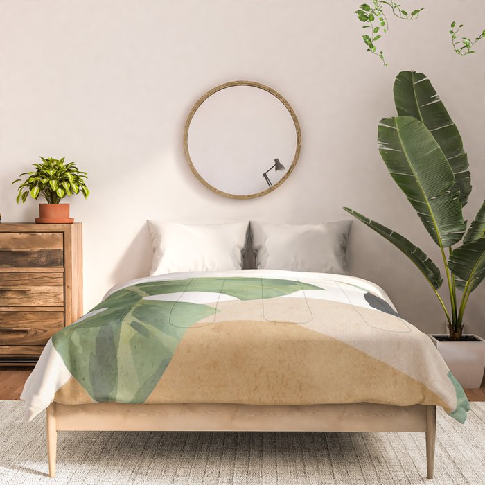 Abstract Art Tropical Leaves 3 Comforter Gallery Image 3