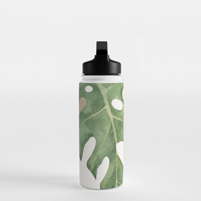 Abstract Art Tropical Leaves 3 Water Bottle Gallery Image 3