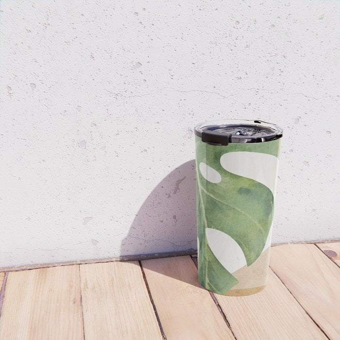 Abstract Art Tropical Leaves 3 Travel Mug Gallery Image 4