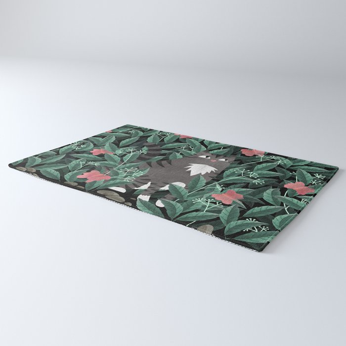 Butterfly Garden (Tabby Cat Version) Rug Gallery Image 3