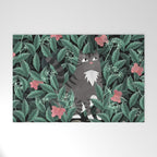 Butterfly Garden (Tabby Cat Version) Welcome Mat Gallery Image 1