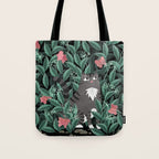 Butterfly Garden (Tabby Cat Version) Tote Bag Gallery Image 1