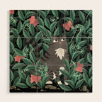 Butterfly Garden (Tabby Cat Version) Wood Wall Art Gallery Image 1