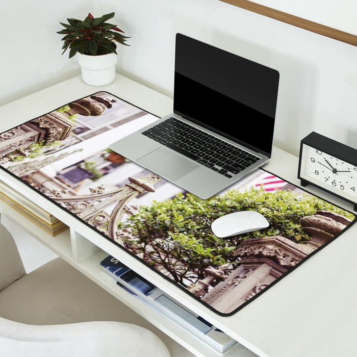 New Orleans Garden District Gate Photography Desk Mat Gallery Image 2