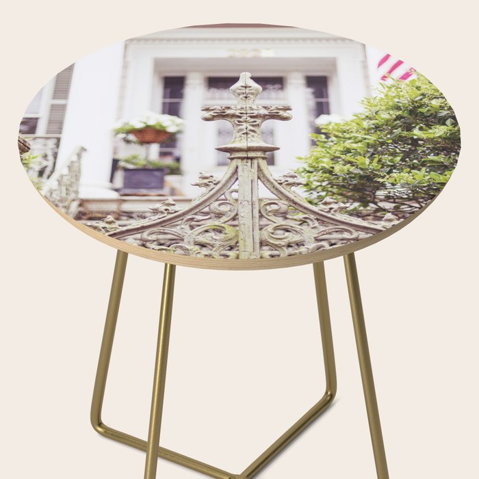 New Orleans Garden District Gate Photography Side Table Gallery Image 2