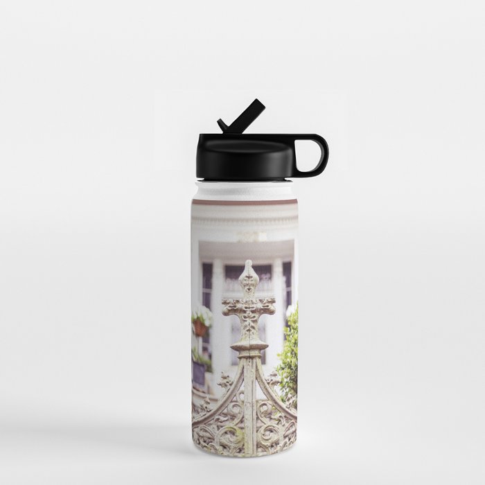 New Orleans Garden District Gate Photography Water Bottle Gallery Image 1