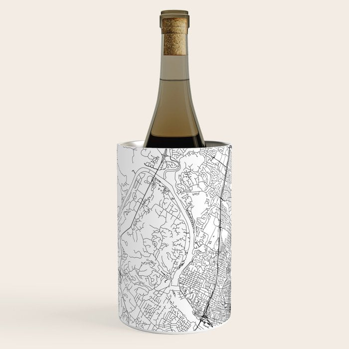 Austin White Map Wine Chiller Gallery Image 2