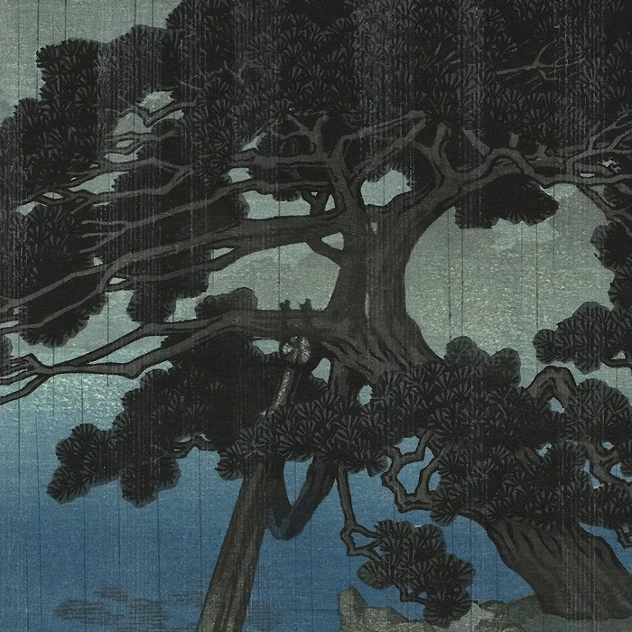 Hasui Kawase, Ancient Pine Tree At Shiba, Onshi Park - Vintage Japanese Woodblock Print Art Coffee Mug Gallery Image 2