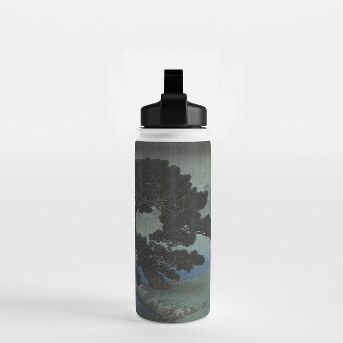 Hasui Kawase, Ancient Pine Tree At Shiba, Onshi Park - Vintage Japanese Woodblock Print Art Water Bottle Gallery Image 2