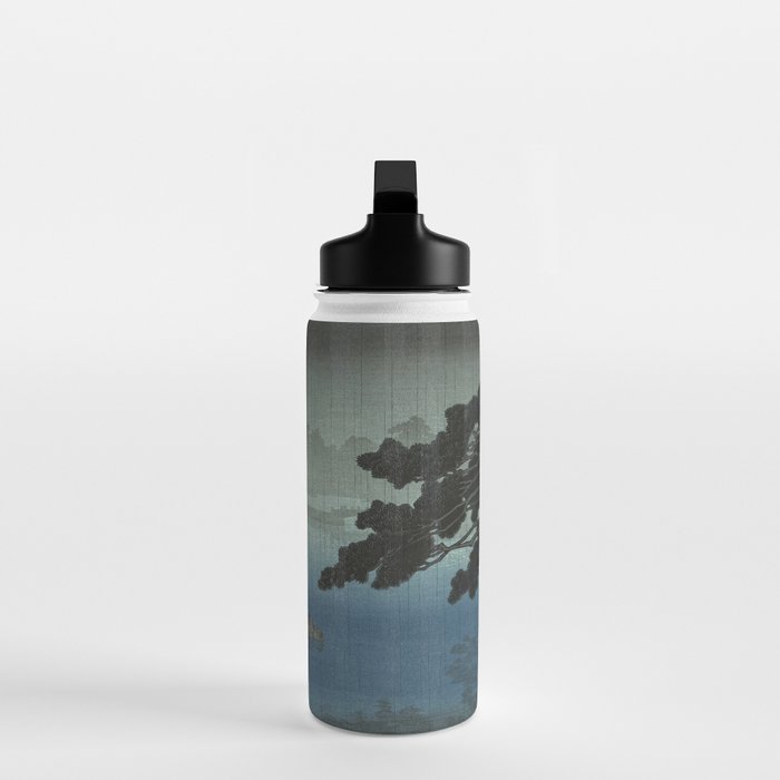Hasui Kawase, Ancient Pine Tree At Shiba, Onshi Park - Vintage Japanese Woodblock Print Art Water Bottle Gallery Image 3