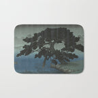 Hasui Kawase, Ancient Pine Tree At Shiba, Onshi Park - Vintage Japanese Woodblock Print Art Bath Mat Gallery Image 1