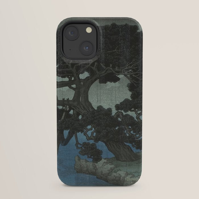 Hasui Kawase, Ancient Pine Tree At Shiba, Onshi Park - Vintage Japanese Woodblock Print Art iPhone Case Gallery Image 29