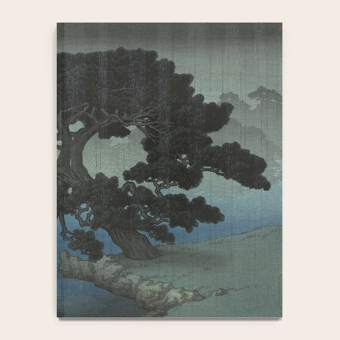 Hasui Kawase, Ancient Pine Tree At Shiba, Onshi Park - Vintage Japanese Woodblock Print Art Notebook Gallery Image 4