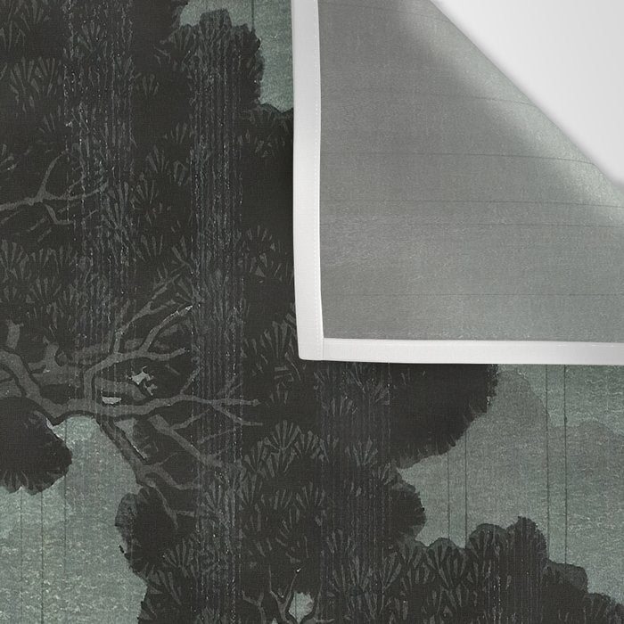 Hasui Kawase, Ancient Pine Tree At Shiba, Onshi Park - Vintage Japanese Woodblock Print Art Wall Tapestry Gallery Image 3