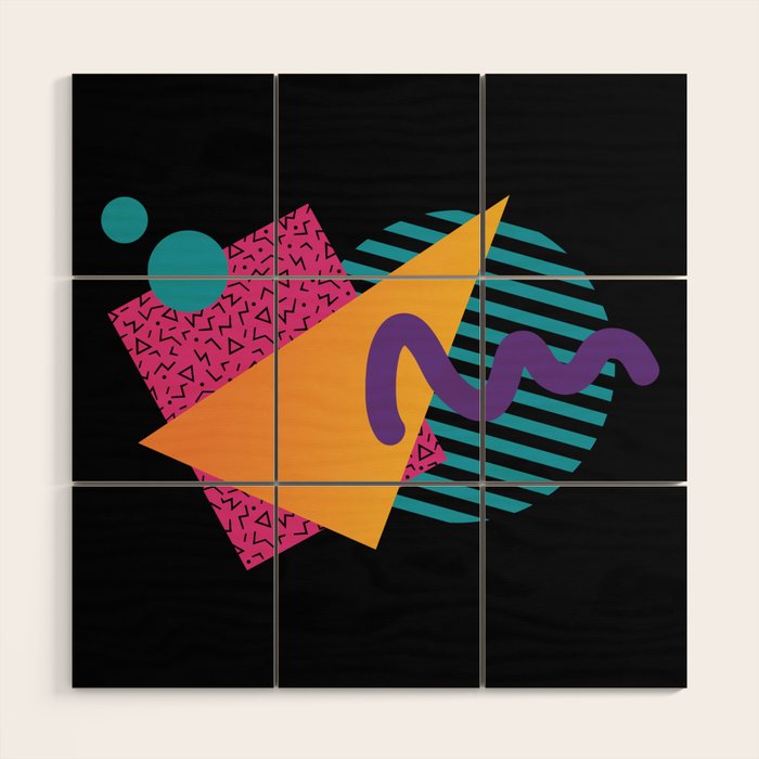 Memphis Pattern 29 / 80s - 90s Retro Wood Wall Art Gallery Image 1