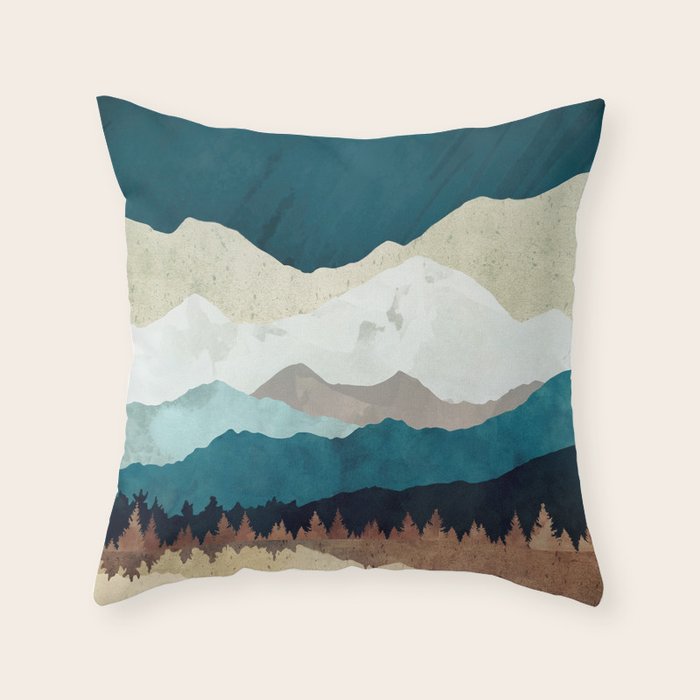 Fall Forest Night Throw Pillow Gallery Image 6