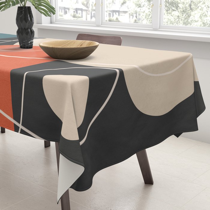 Minimal Colorful Abstract Shapes 12 Tablecloth Gallery Image 3