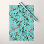 Monkey World Aqua Wrapping Paper Gallery Image 1